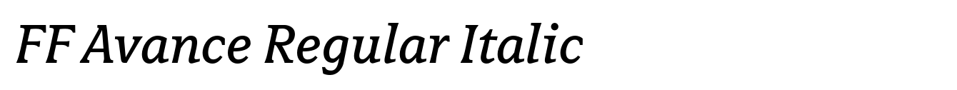 FF Avance Regular Italic